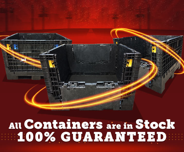 Ropak 40 x 48 x 39 Heavy-Duty Collapsible Bulk Container (2 Doors)